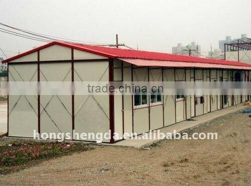 high quality low cost Prefab House with Stable and Firm Steel Frame and Sandwich Panel