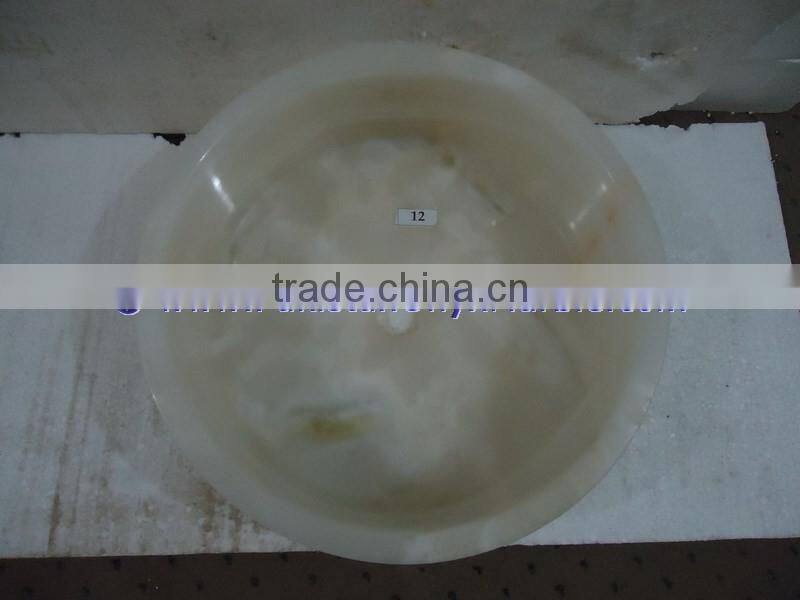 NICE & SHINE PURE WHITE ONYX ROUND BOWL SHAPED SINKS AND BASINS