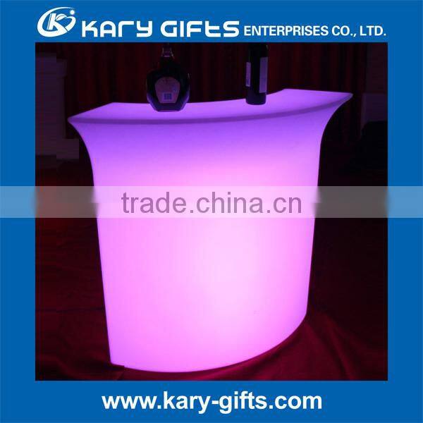 Outdoor home and garden modern plastic LED event furniture