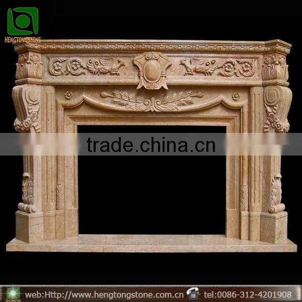 Freestanding Indoor Decorative Stone Fireplace Surround
