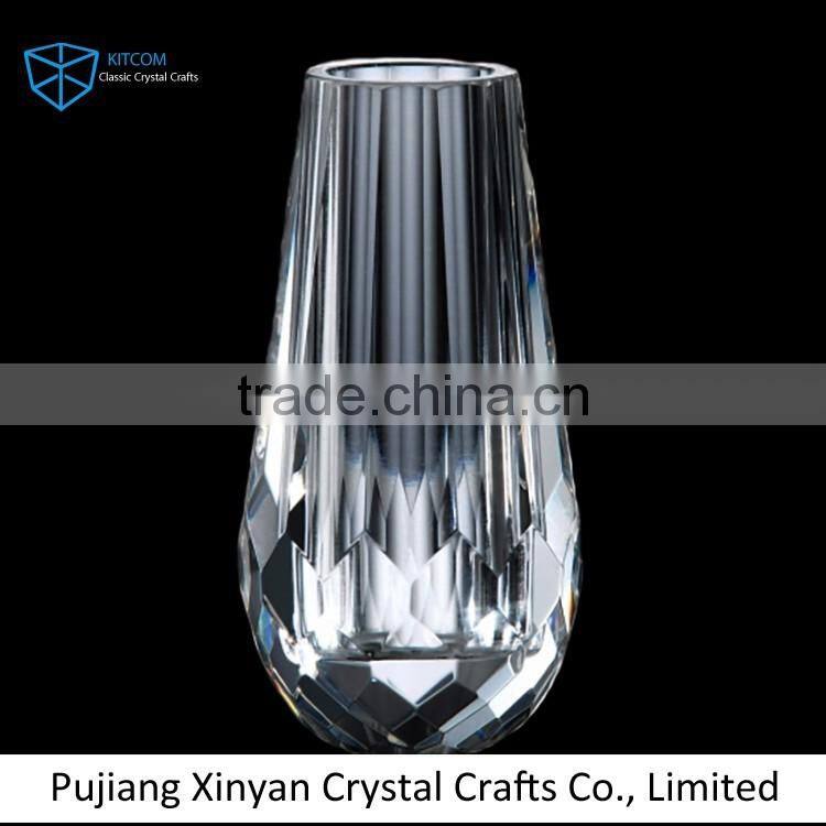 New selling custom design mini crystal flower vase for home decoration