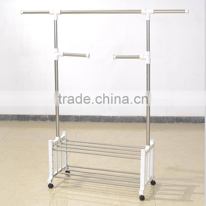 Garment Rack with Bottom Shelves and clothes rack