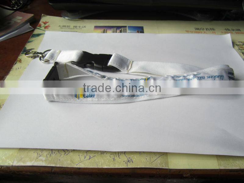 Double layer satin lanyard with printing