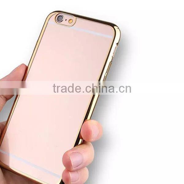 Plating craft TPU phone case,transparent protective cover for iPhone 6S&6Plus