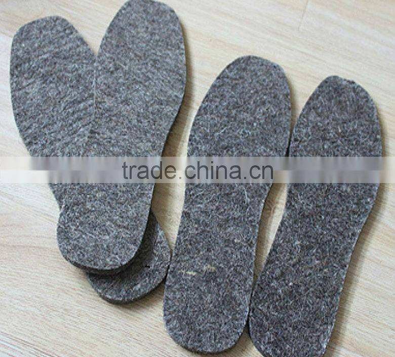 Sheep wool felt insole