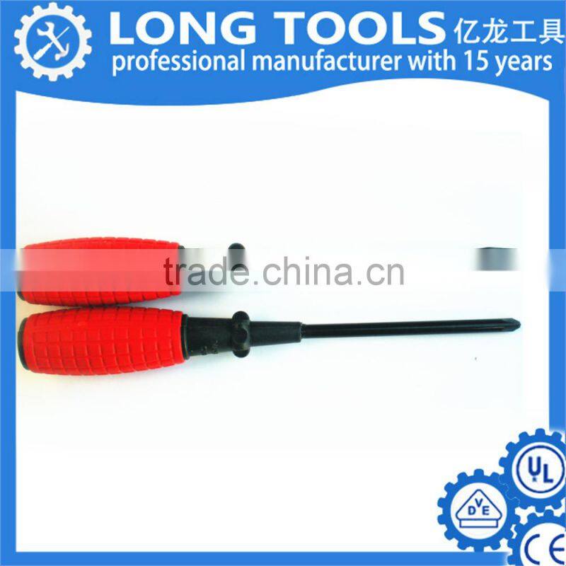 Hot sale plastic handle carbon steel mini slotted screwdriver