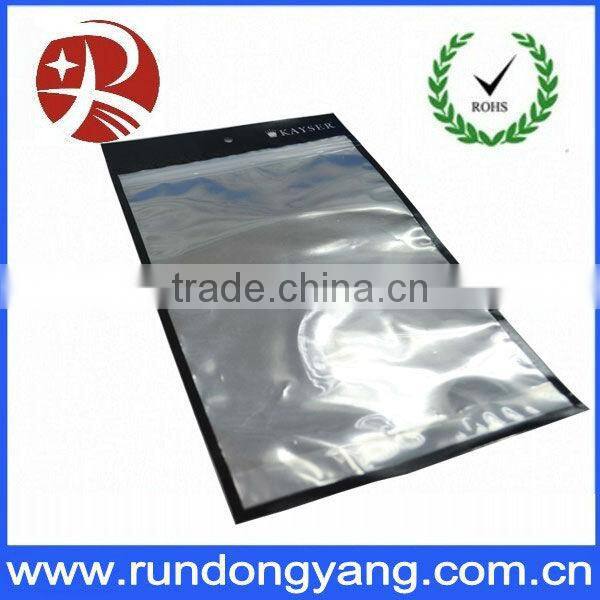 Black color stand up zipper bag for food packaging