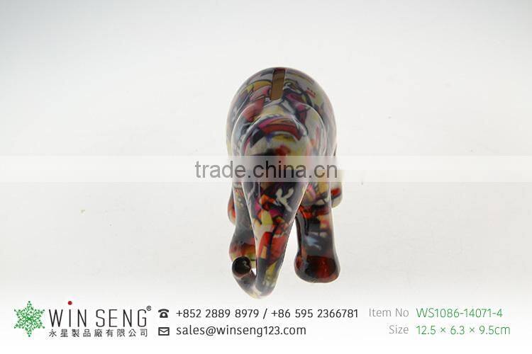 Competitive price lovely cute animal shaped ceramic elephant piggy bank