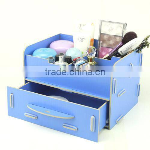 Multifunctional 2 Layers Wooden Home Office DIY Desk Desktop Storage Organizer