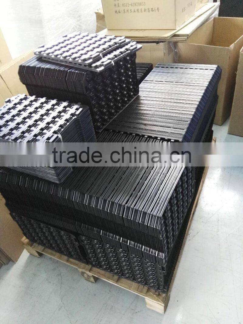 suzhou swellder export black plastic PCB tray ,antistatic ESD vacuum formed tray