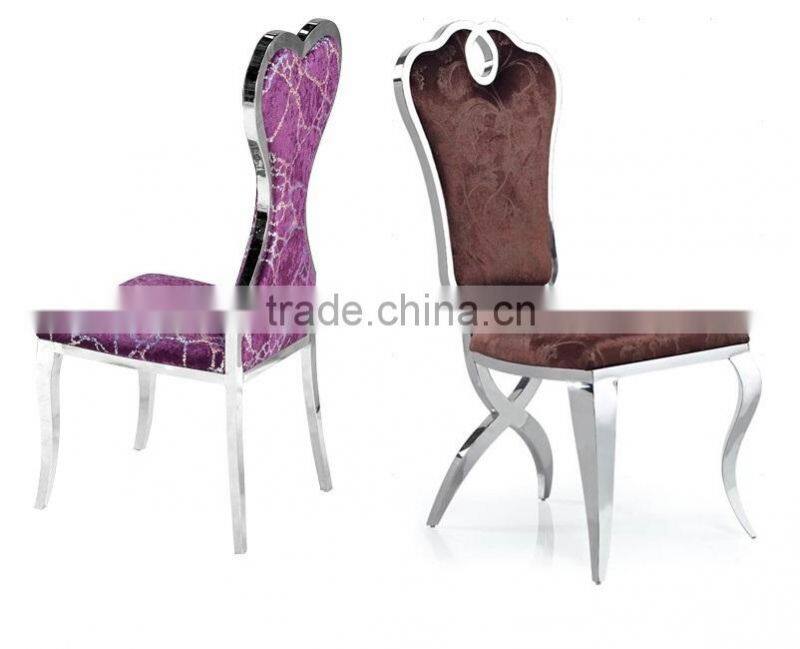 Dining Chair stainless steel base velout cover