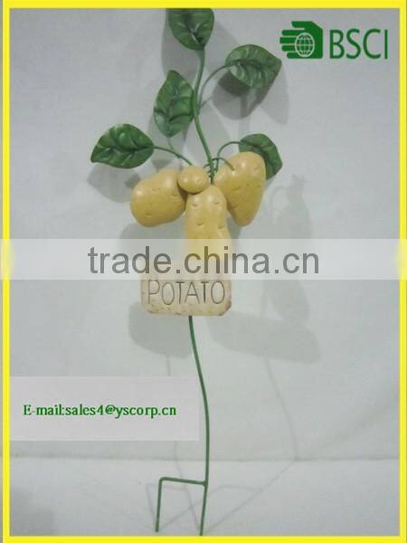 YS2015A218 Spring fruit series peach apple pearl watermelon orange Wrought Iron Garden Stake