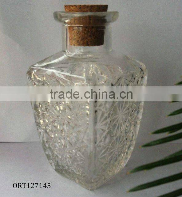 clear glass aroma bottle
