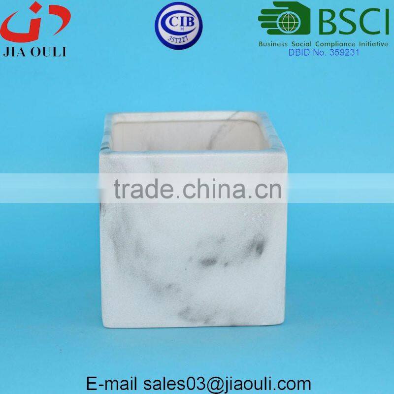 Wave patterned Ceramic Succulent Pot Matte flower pot