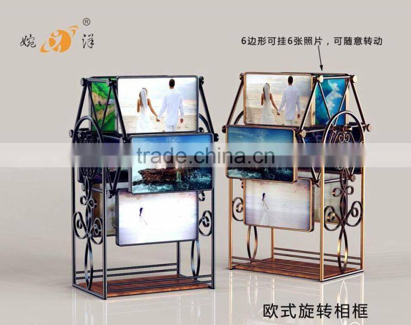 Antiquity rotating custom life photo gallery metal wedding photo frame