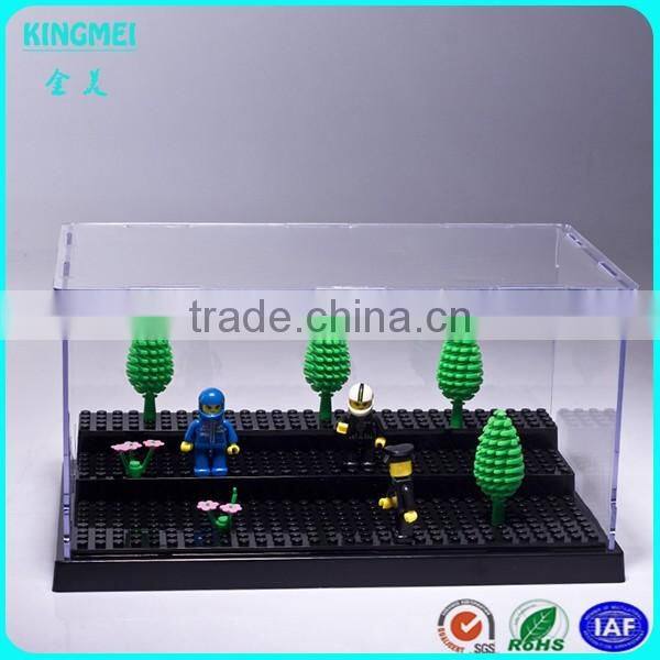 Size custom design acrylic model case transparent clear display scale model box for model product display