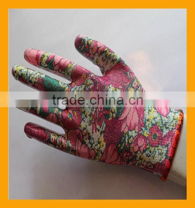 13G Knitted Polyester Liner Coated Nitrile Multi Purpose Cheap Working Gloves
