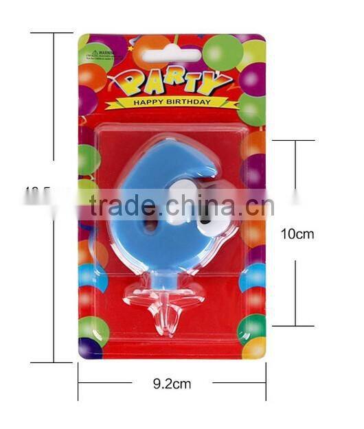 Eye Arabic Numbers Shape Birthday Candle for Children Celebration