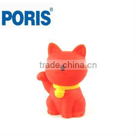 3D fortune cat shaped eraser