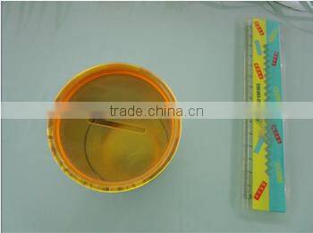 Round cute coin bank tin case with plastic lid