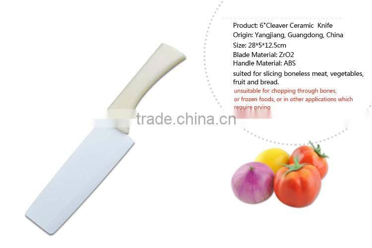 4 Pieces ABS Handle Zirconia Ceramic Knife with White Blade