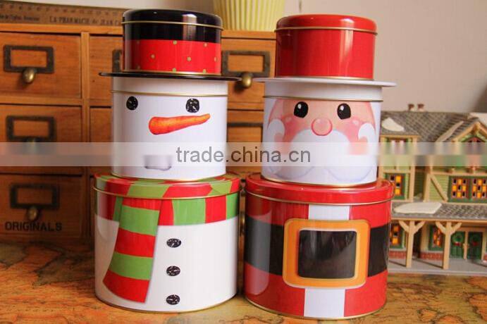 Christmas snowman tin boxes for packaging