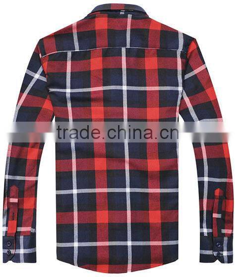 2104 new style men's spring or fall twill plaids casual shirt