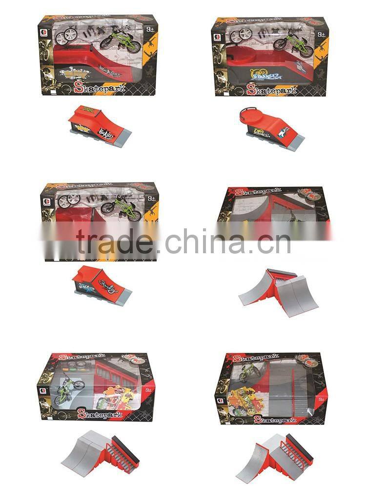 new arrival diecast bike finger bike with skatepark
