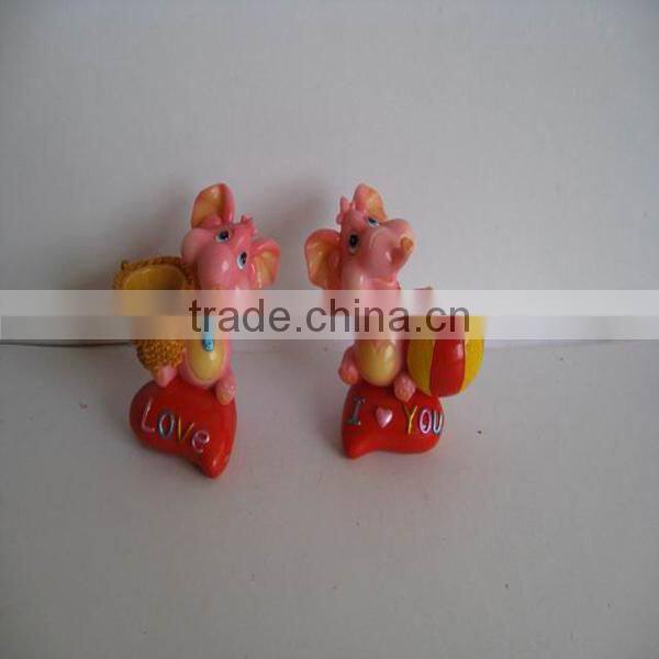 Resin dog ornaments valentine's day