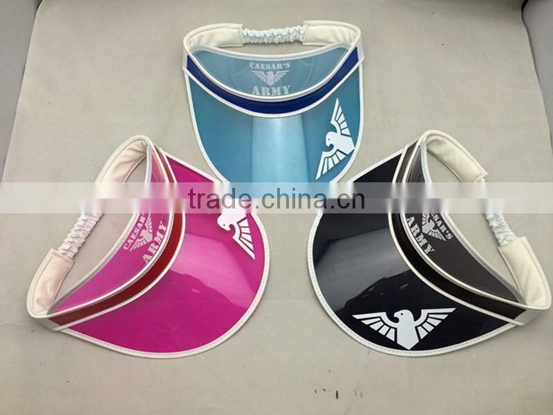Fashion Summer Sports Cap Wide Brim Sun Visor Hat Cheap Pvc Hat
