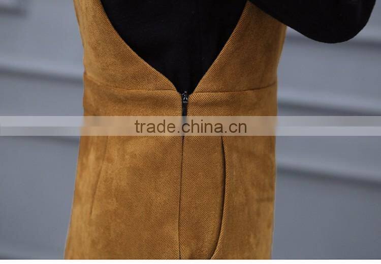 2016 manufacturer autumn-wear fashionable 100% cotton ladies dress with strap