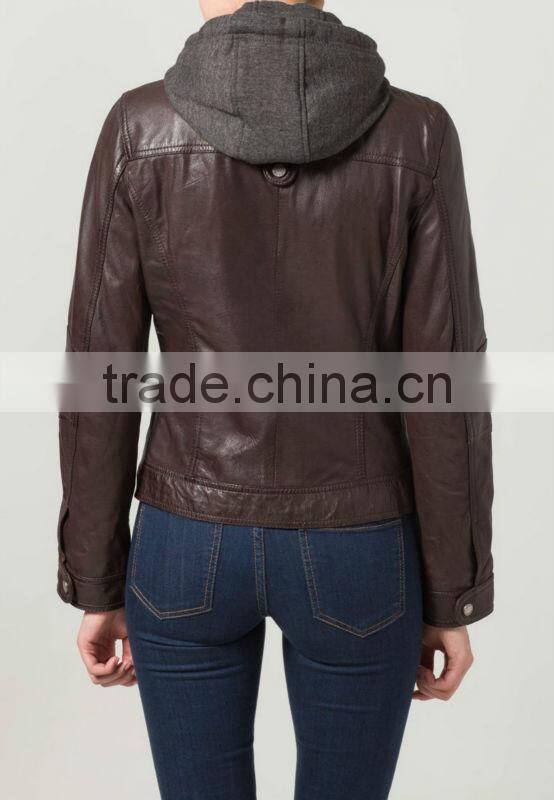 ALIKE pu leather jacket women
