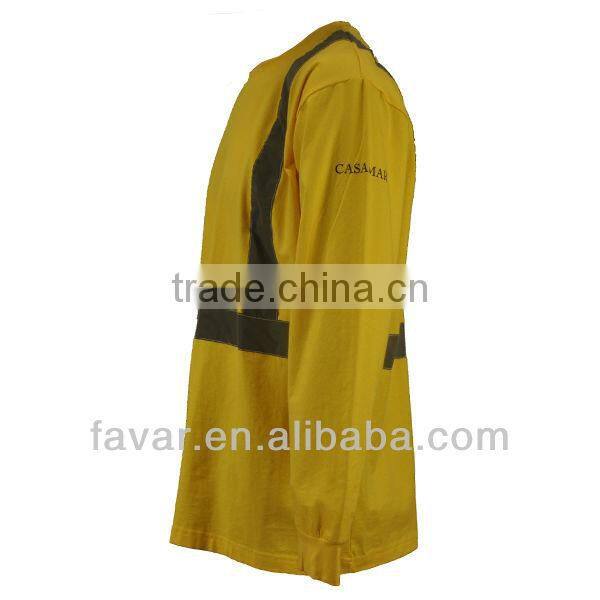 non-iron reflective safety yellow shirt