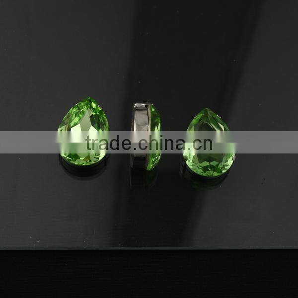 Pujiang wholesale decorative teardrop crystal stone for jewelry accessories