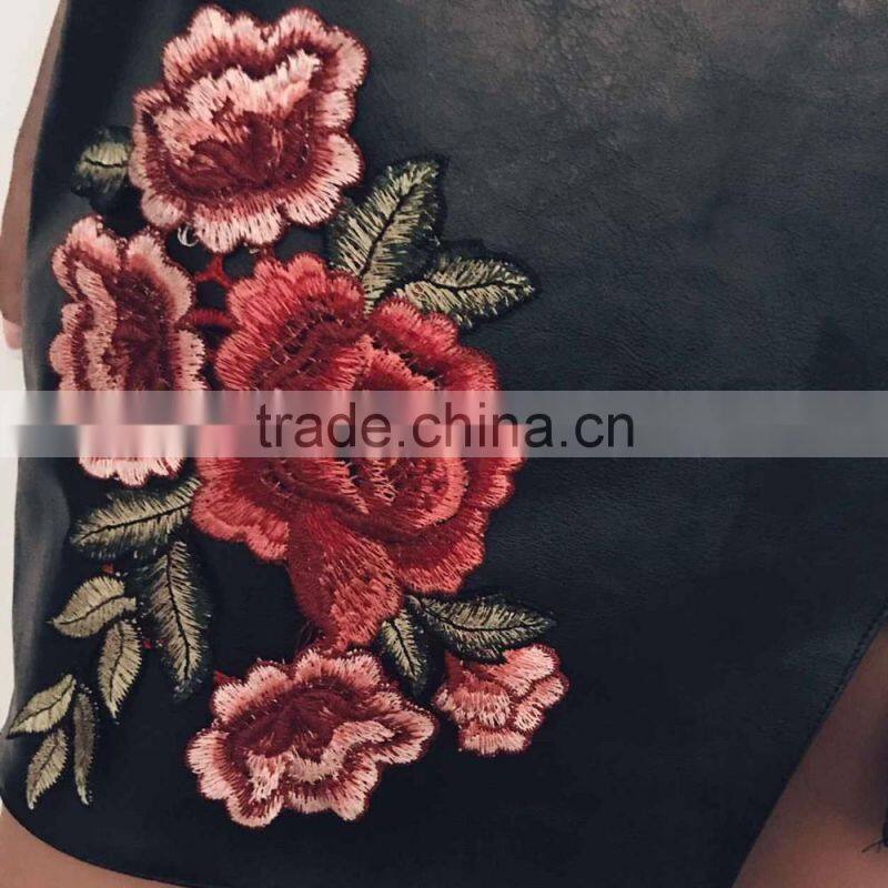 designer one piece short dress pu leather very short mini skirt running skirts