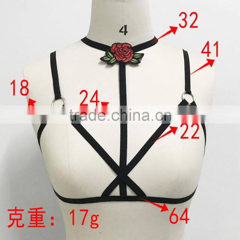 Sexy Garter Belt Stockings Underwear Women Lingerie pentagram garter Lace Open Cup Garter Belt Strappy Sexy Lingerie