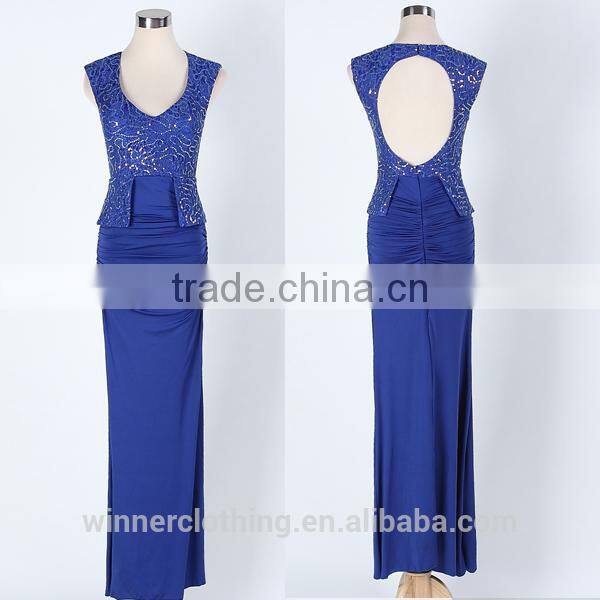 Apparel manufactureres high quality lace hem sexy/stylish evening dress 2013