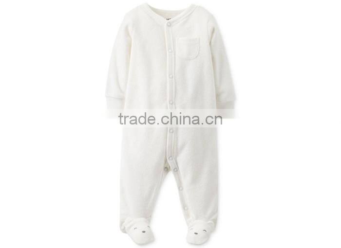 Kids clothing 2015 hot sale winter bear print long sleeve cotton baby coverall