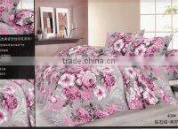kingsize flower design photo printing diamond velvet jacquard hotel home bedding set