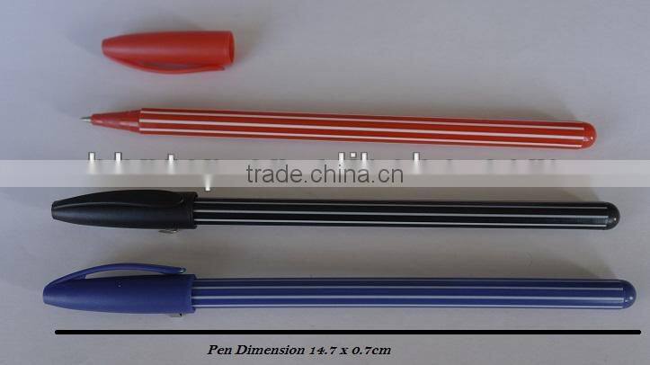 BHNPP4484 Ballpoint Pens Promotional Gift Plastic Stripe Ballpint Pen For sale