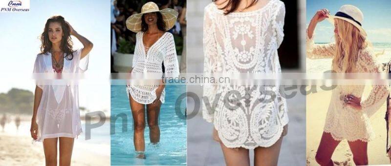 Glass Bead and Zircon Embellished Beach Kaftan.