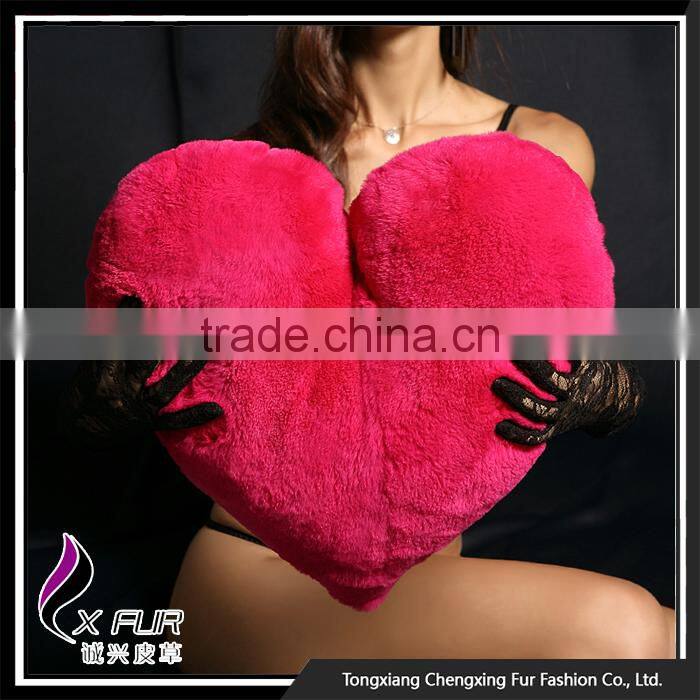 CX-D-104 Designer Handmade Rex Rabbit Fur Cushion Covers