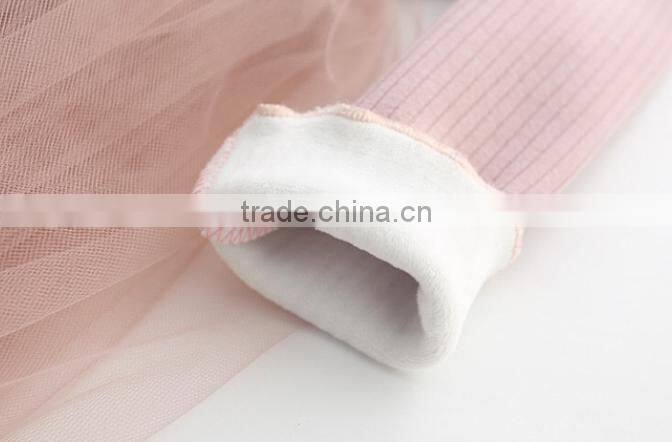 The new autumn and winter children 's clothing girls' long - sleeved lace dress