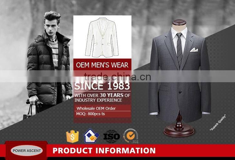 Latest Design Solid Men's Flat Front Winkle Free Pants Trousers