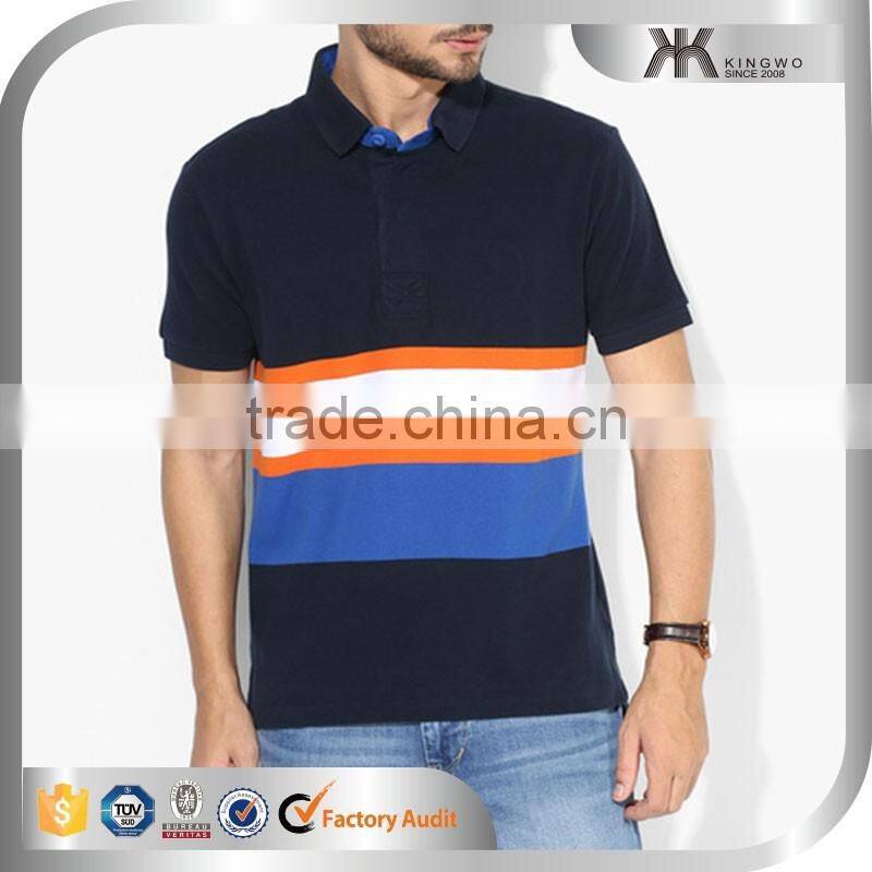Mens Polo T-shirts Latest Stylish Polo T shirt Fashion Strip T-shirt, Men's Clothing