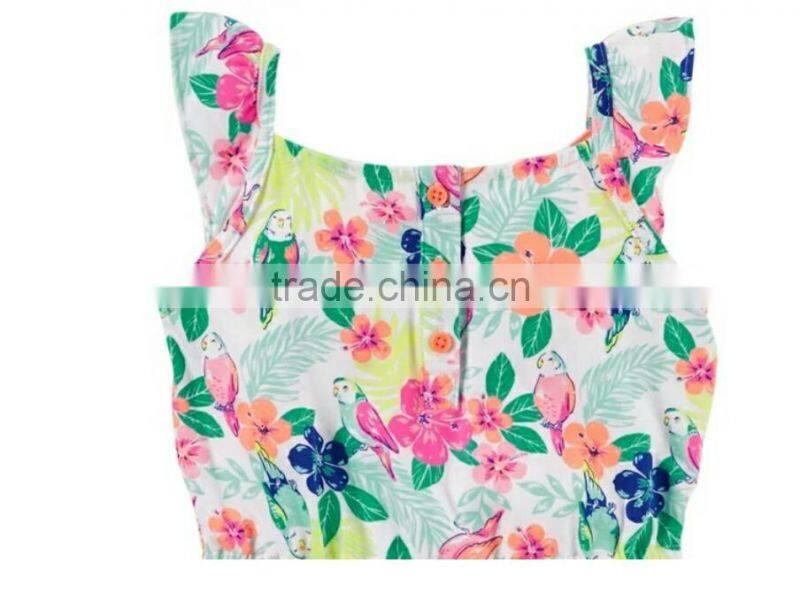 Baby Girls Dresses Colorful flower ruffles Kids Clothes