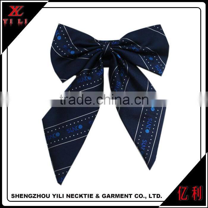 Factory customize team/class logo polyester necktie and bow ties