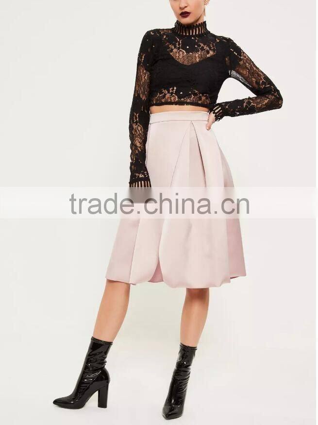 2017 New Fashion Women Vintage Umbrella Style A-Line Midi Skirt