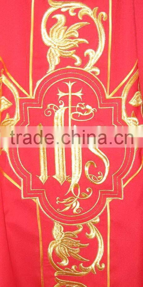 China factory supply white clergy surplice robe gown acrylic church textile