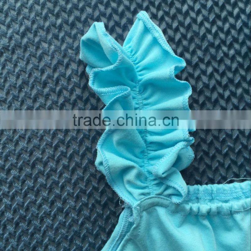 XF-015 2016 Wholesale baby girls party dresses kids boutique sundress children's blue color fashion dresses